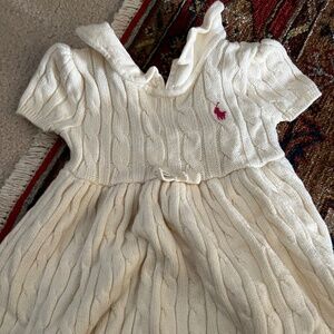 Exquisite White Knit Ralph Lauren Girls Dress 2T! Steal proce